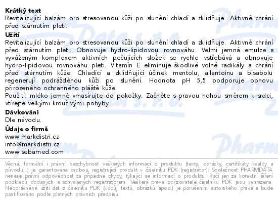 SEBAMED balzám po opalování 150 ml