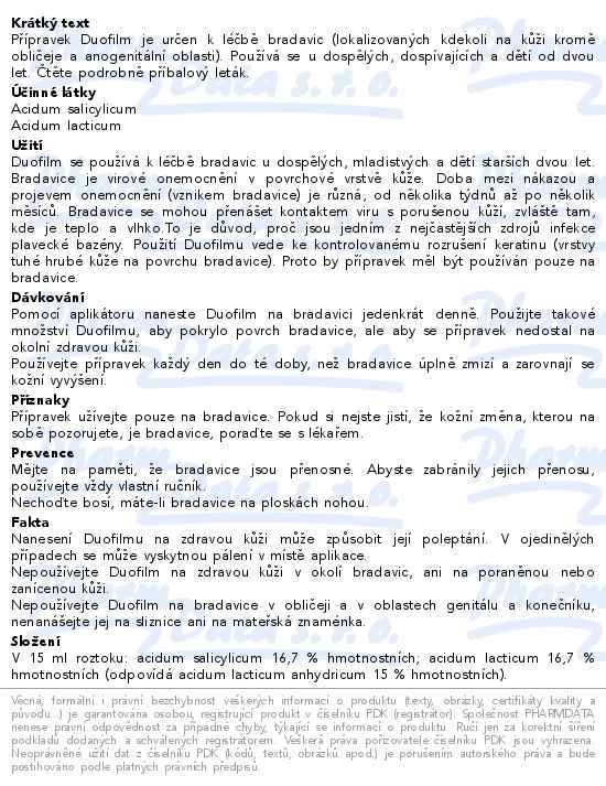 Duofilm kožní roztok 15ml