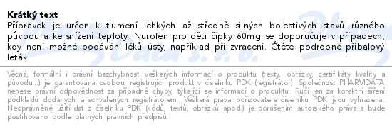 Nurofen pro děti 60mg 10 čípků