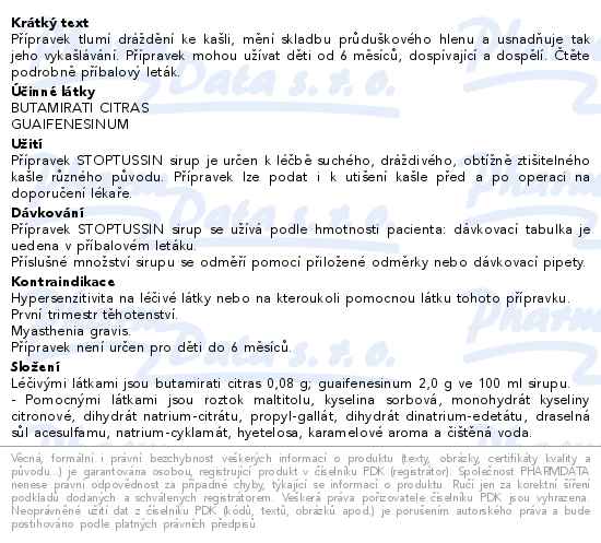 Stoptussin sirup por.sir.1x100ml + pip.