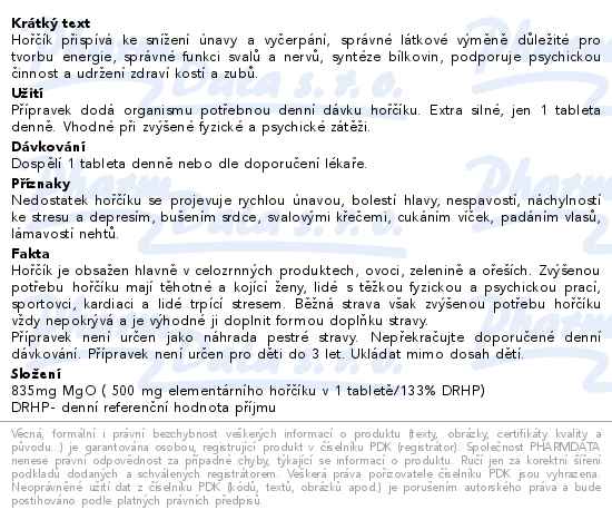 NatureVia Magnesium 1 Mega 835mg 90 tablet