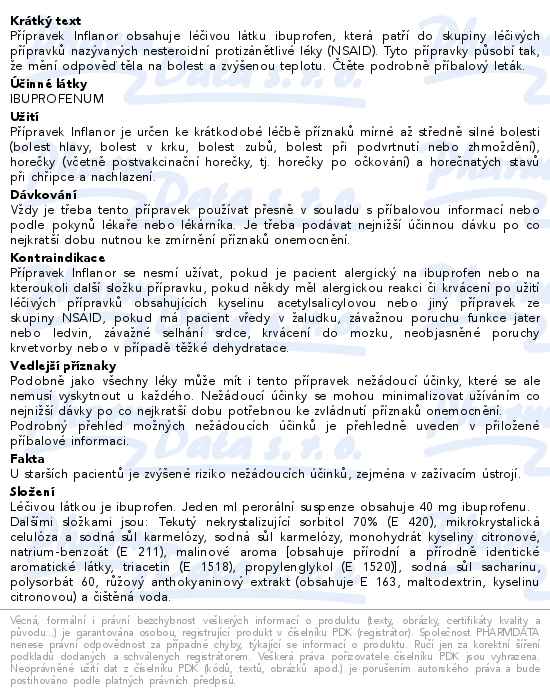 Inflanor 40mg/ml perorální suspenze 100ml