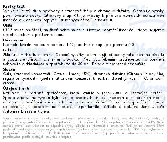 Kitl Syrob Citron s dužninou 500ml