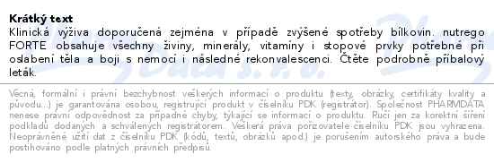 nutrego FORTE lesní jahoda 12x200ml