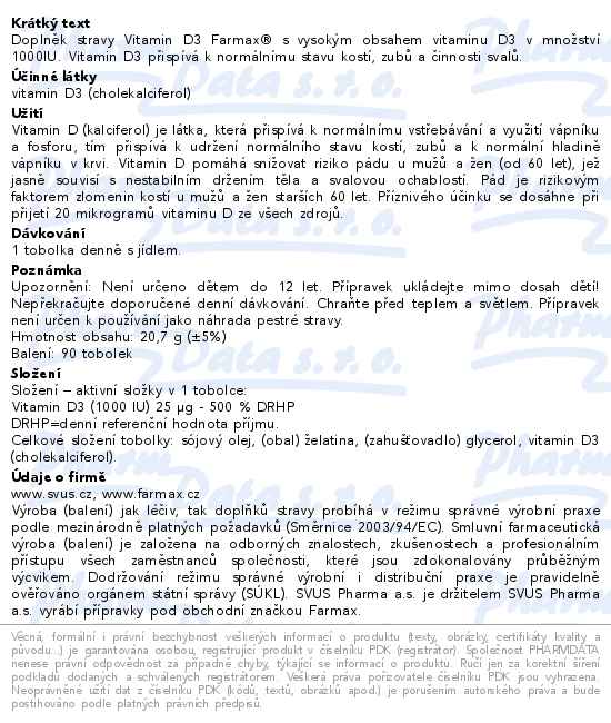 Vitamin D3 1000IU 60+30 tobolek ZDARMA