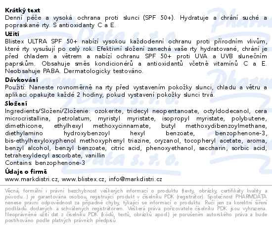 Blistex Ultra Lip Balm SPF50+ 4.25g