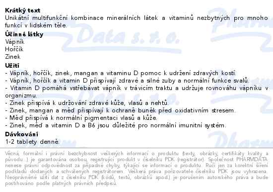 Walmark Váp-Hoř-Zinek Osteo 90 tablet