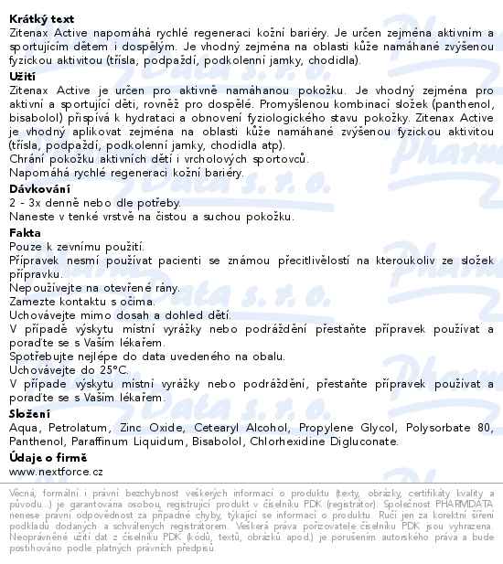 Zitenax Active krémpasta 50ml