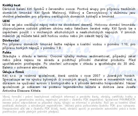 Kitl Syrob Malina+Višeň+Černý rybíz 3x500ml