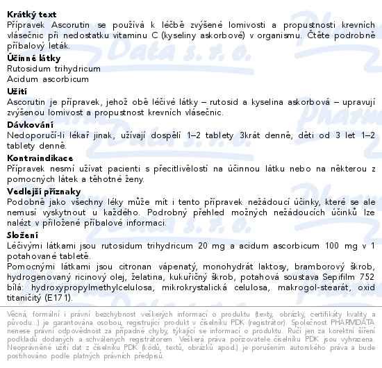 Ascorutin 100mg/20mg 100 tablet