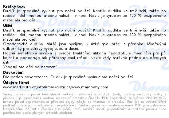 MAM Dudlík Night 0+m modrý/raketa 1ks