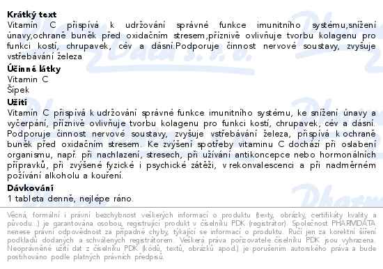 JML Vitamin C 1000mg 65 tablet s postup. uvolň.