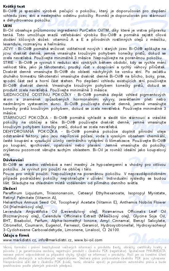 Bi-Oil pečující olej na pokožku 60ml