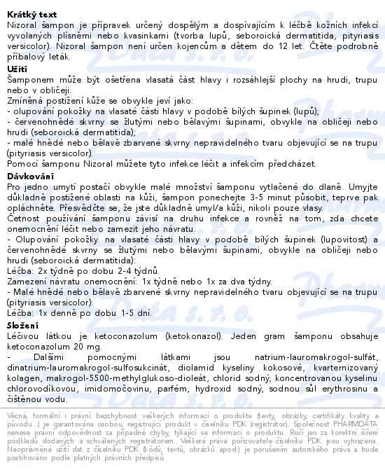 Nizoral šampon 60ml