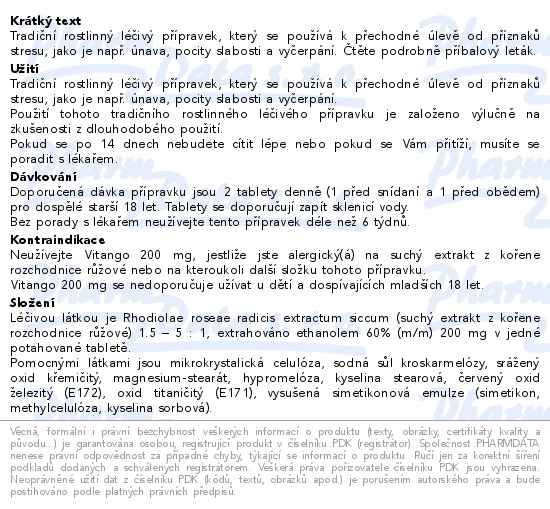 Vitango 200mg 30 potahovaných tablet