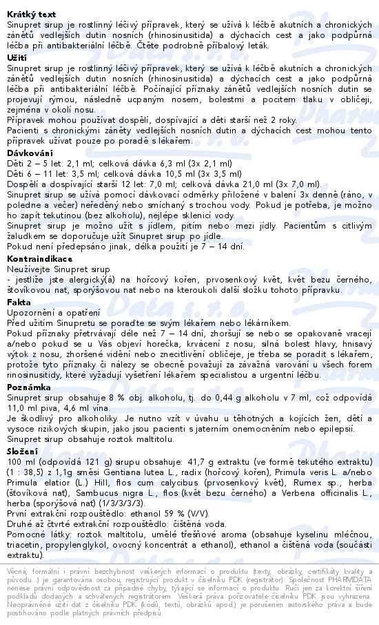 Sinupret sirup 100ml