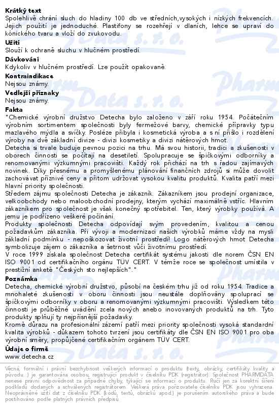 Chránič sluchu Plastifon-velký 1pár