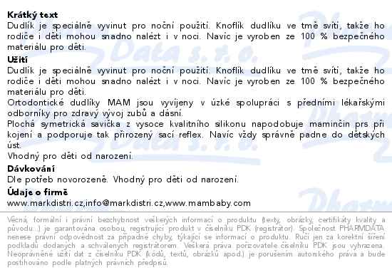 MAM Dudlík Night 0+m růžový/hvězdy 1ks