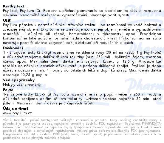 Psyllicol 100g příchuť pomeranče