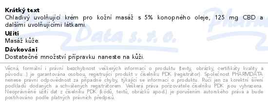 Health Culture CBD konopné mazání chladivé 125ml