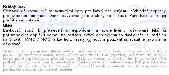 SimplyMed Dávkovač léků týdenní L018-Travel