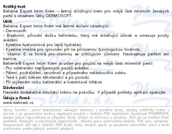 Walmark Beliema Expert Intim krém 30ml