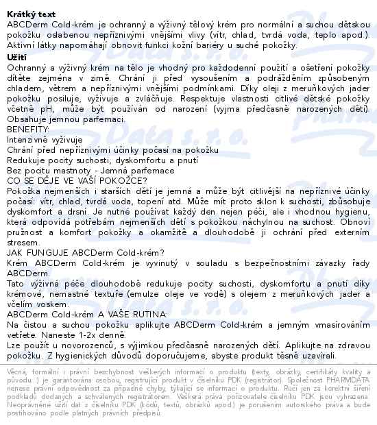 Bioderma ABCDerm Cold-krém 45ml