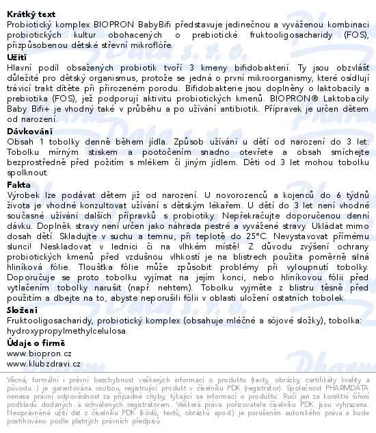 Biopron BabyBifi probiotika a pro děti tob.30