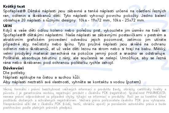 3M Spofaplast 118 Dětské náplasti 20ks