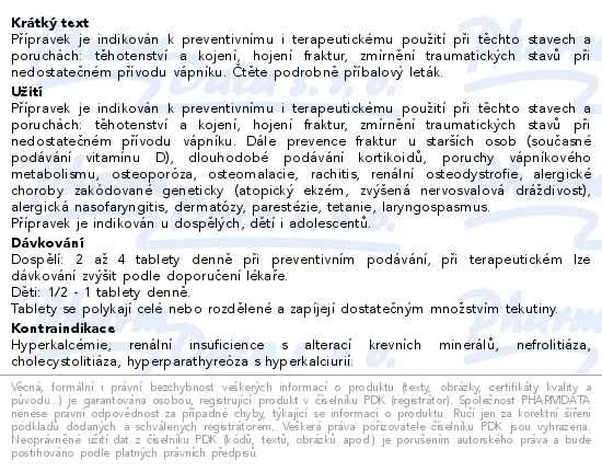 Calcii Carbonici 0,5 tbl. Medicamenta 100 tablet