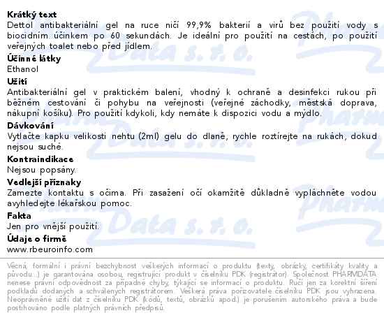 Dettol antibakteriální gel 50ml