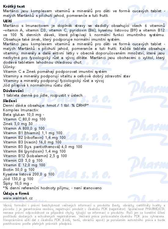 Walmark Marťánci s Imunactivem Mix 90 tablet