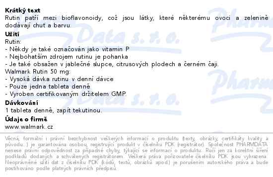 Walmark Rutin 50mg 90 tablet