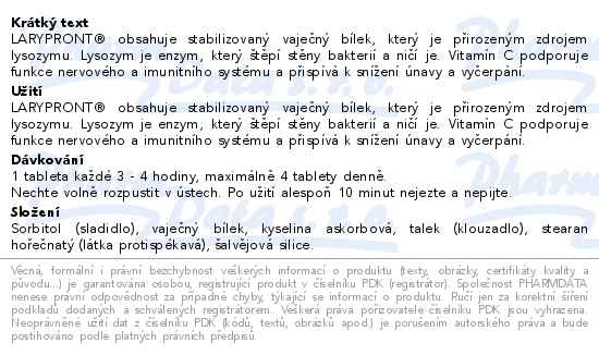Favea Larypront se šalvějovou silicí, 24 tbl.