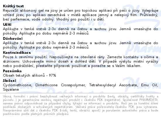RejuvaSil silikonový gel na jizvy 30ml