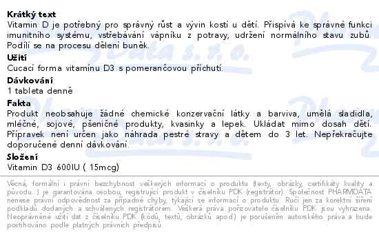 NatureVia Vitamin D3-Efekt Kids 60 tablet