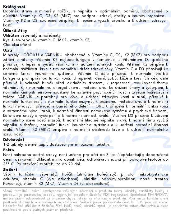 Dologran tablety Mg Ca D3 C K2 60 tablet