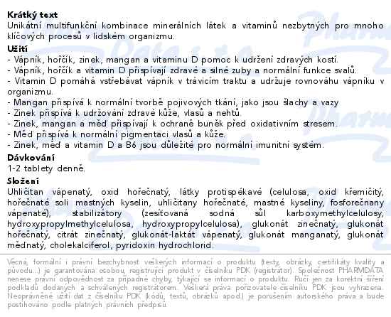 Walmark Váp-Hoř-Zinek Osteo 180 tablet Promo2025