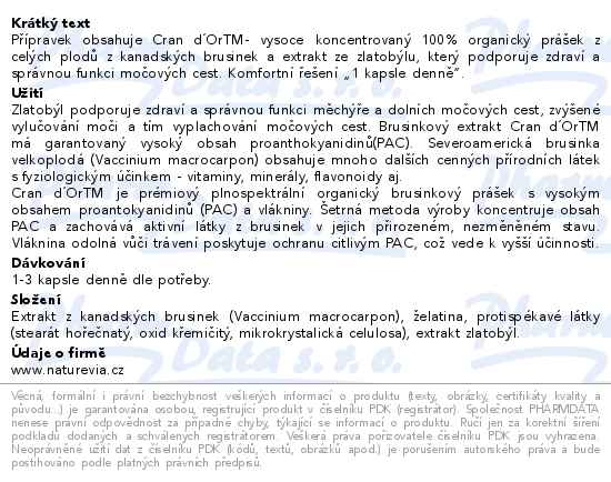 NatureVia Mega Brusinky 60 kapslí