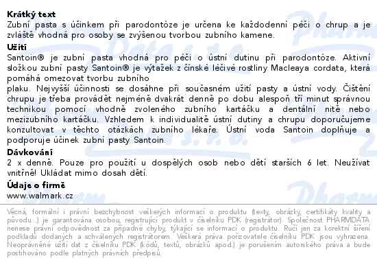Walmark Santoin zubní pasta 100ml