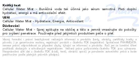 ESTHEDERM Cellular Water Mist 100ml