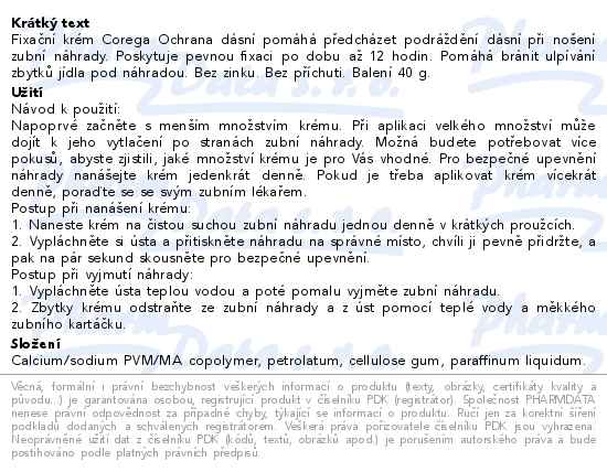 Corega Ochrana dásní 40g