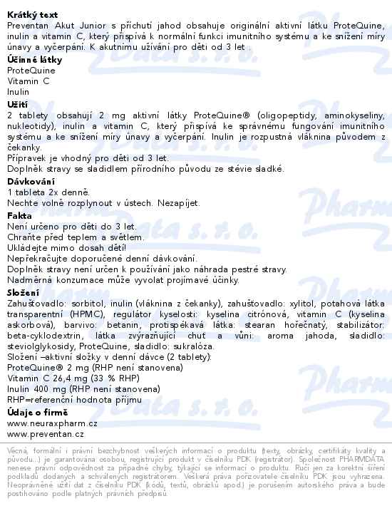 Preventan Junior Akut 30 tablet