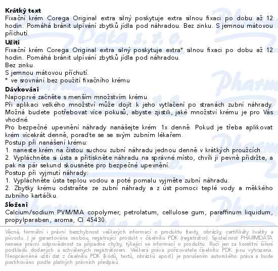 Corega Original extra silný 40g