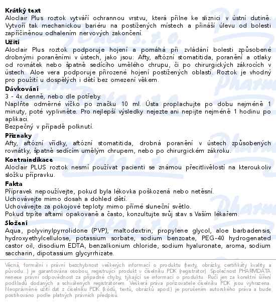 Aloclair PLUS roztok 120ml