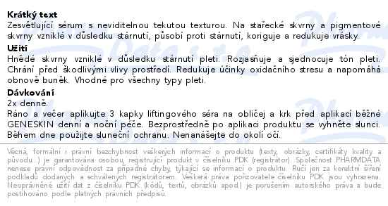 ISISPHARMA Geneskin White zesvětlující sérum 28ml