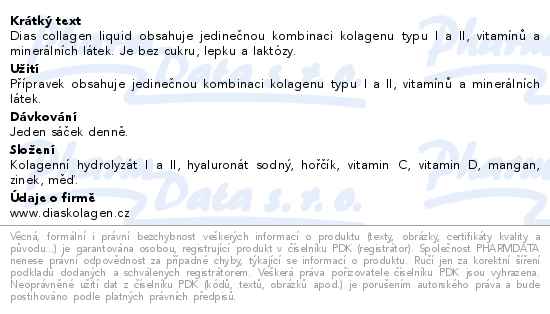 Dias collagen liquid 15mlx20 sáčků Granát.jablko