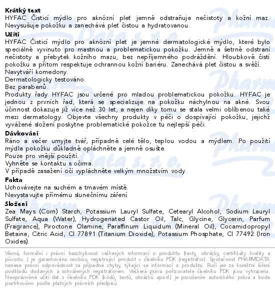 HYFAC Čisticí mýdlo/kostka na aknózní pleť 100g