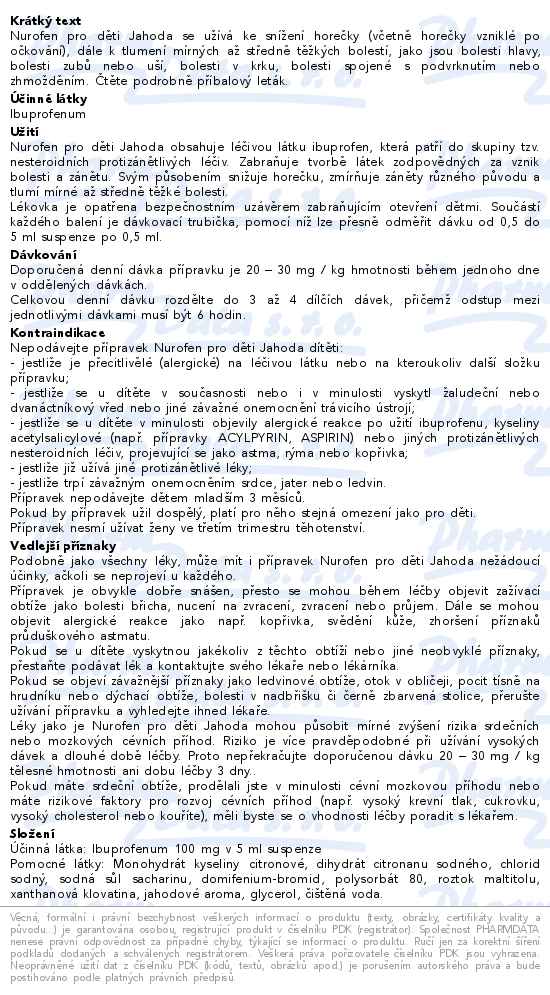 Nurofen pro děti 20mg/ml 200ml Jahoda