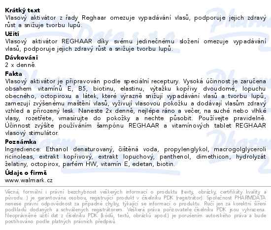Reghaar Vlasový aktivátor 50ml